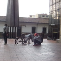 Outside the library in Candelaria