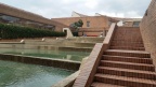 Biblioteca Virgilio Barco steps and water
